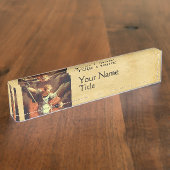 聖ミカエル大天使パーチメント デスクネームプレート (側面)