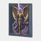 聖ミカエル大天使ローマカトリック ガラスオーナメント (正面左)