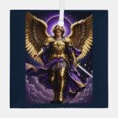 聖ミカエル大天使ローマカトリック ガラスオーナメント (裏面)