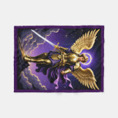 聖ミカエル大天使ローマカトリック フリースブランケット (正面(横))