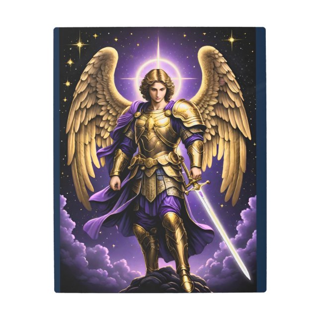 聖ミカエル大天使ローマカトリック メタルプリント (正面)