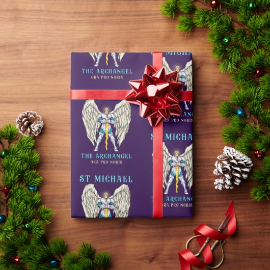 聖ミカエル大天使ローマカトリック ラッピングペーパー (クリスマスギフト)