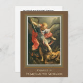 聖ミカエル大天使祈りの言葉聖の花冠 エンクロージャーカード (正面/裏面)
