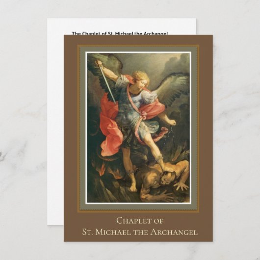 聖ミカエル大天使祈りの言葉聖の花冠 エンクロージャーカード (正面/裏面)