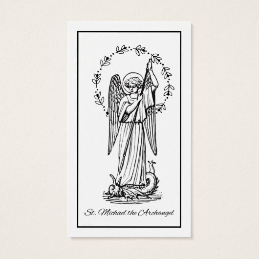 聖ミカエル大天使祈りの言葉聖カード (裏面)