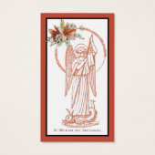 聖ミカエル大天使祈りの言葉聖カード (裏面)