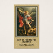 聖ミカエル大天使祈りの言葉聖カード (正面)