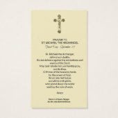 聖ミカエル大天使祈りの言葉聖カード (裏面)