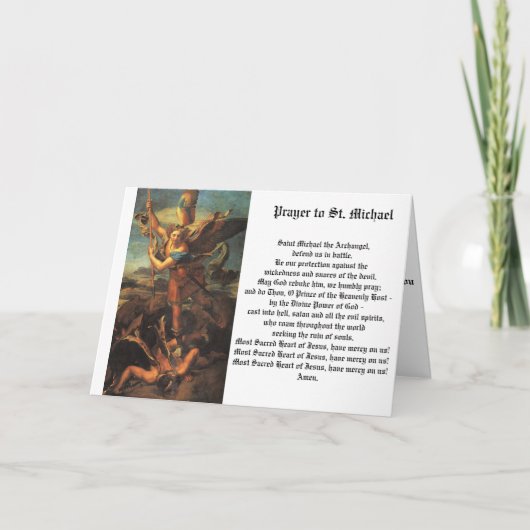 聖ミカエル大天使 カード (正面)