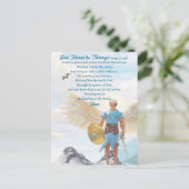 聖ミカエル大天使　保護のお祈り（現代版） ポストカード (スタンド正面)