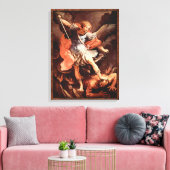 聖ミカエル大天使Reni Good vs Evil キャンバスプリント (インサイチュ (リビング))