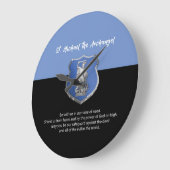 聖ミカエル考える祈りの言葉 ラージ壁時計 (傾斜)