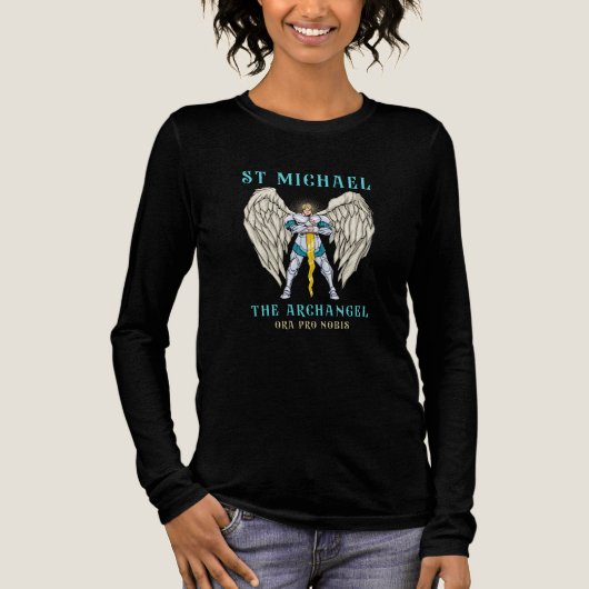 聖ミカエル カトリック祈り トライブレンドTシャツ (正面)