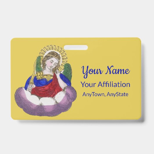 聖ミカエル・ザ・アーチャンエル(M 009;スタイル1) バッジ (Front)