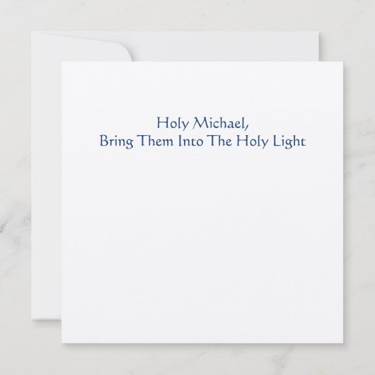 聖ミカエル 招待状 (裏面)