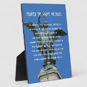 聖ミカエル 祈りの卓上プレート フォトプラーク (側面)