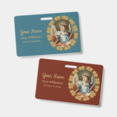 聖ミカエル (M 010) バッジ (正面&裏面)