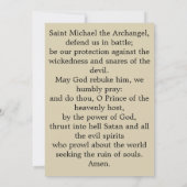 聖ミカエル(Sir Edward Coley Burne-Jones作) 招待状 (裏面)