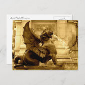 聖ミシェル噴水 – パリ，フランスのはがき ポストカード (正面/裏面)