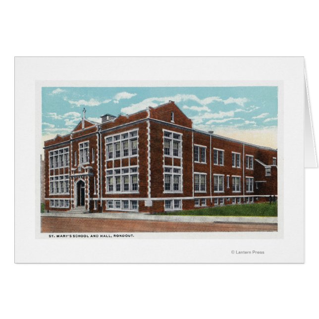 聖メアリーの学校とホールの外観 (正面横)