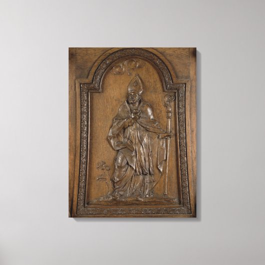 聖メダード司教を描いたレリーフ、 浮き彫り キャンバスプリント (正面)