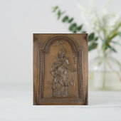 聖メダード司教を描いたレリーフ、 浮き彫り ポストカード (スタンド正面)