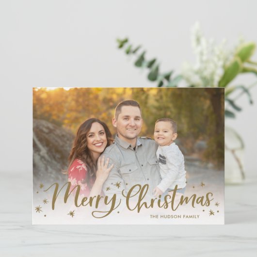 聖モダン降誕祭のお祝い写真 シーズンカード (スタンド正面)