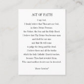 聖ヤコブの信仰の祈りの大きなカミーノの行為 プレイスカード (裏面)