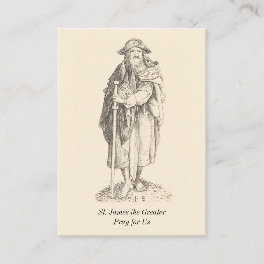 聖ヤコブの信仰の祈りの大きなカミーノの行為 プレイスカード (正面)