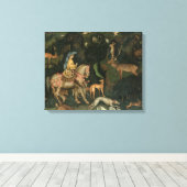 聖ユースタチウスのビジョン, c.1438-42 キャンバスプリント (インサイチュ (ウッドフロア))