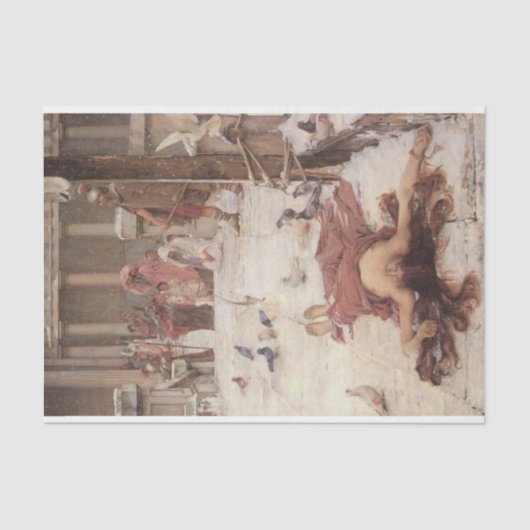 聖ユーラリア著John William Waterhouse - 1885年 薄葉紙 (正面)