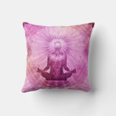 聖ヨガロータス瞑想 – シームレスなパターン1 クッション (裏面)