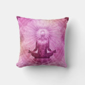 聖ヨガロータス瞑想 – シームレスなパターン1 クッション (正面)