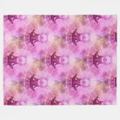 聖ヨガロータス瞑想 – シームレスなパターン1 フリースブランケット (正面(横))