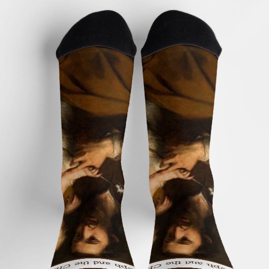 聖ヨセフとキリストの子カトリック ソックス (上部)