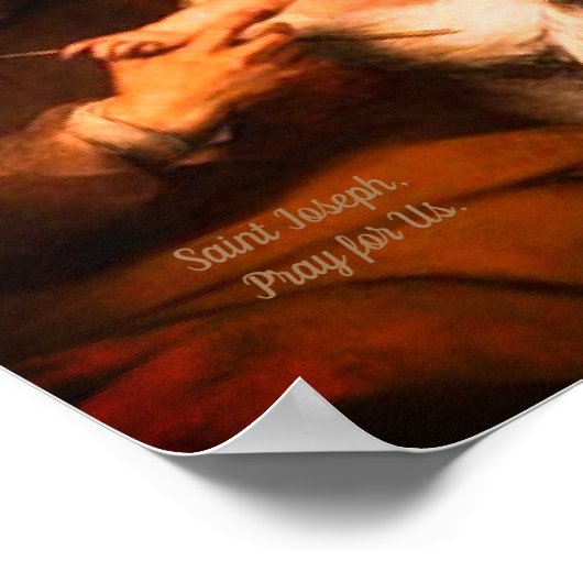聖ヨセフとキリストの子 ポスター (角)