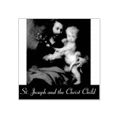 聖ヨセフとキリストの子 ラバースタンプ (インプリント)