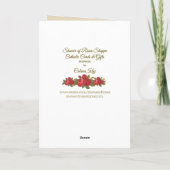 聖ヨセフとベビー・イエス カード (裏面)