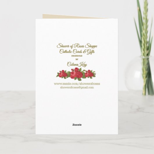 聖ヨセフとベビー・イエス カード (裏面)