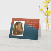 聖ヨセフとマリアとイエスと霊 カード (黄色い花)