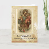 聖ヨセフと子イエスの卒業式 カード (正面)