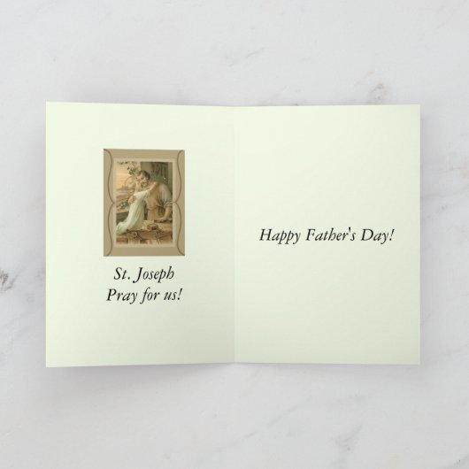 聖ヨセフと子イエス父の日 カード (内部)