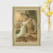 聖ヨセフと子イエス父の日 カード (黄色い花)