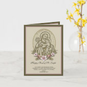 聖ヨセフと聖子イエス祭りの花  カード (黄色い花)