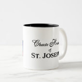 聖ヨセフの上品なハート:ステンドグラス ツートーンマグカップ (正面右)