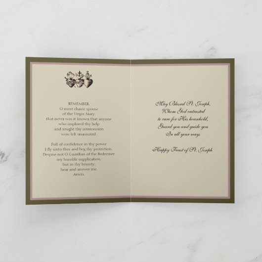 聖ヨセフの子イエス祭りフローラ カード (内部)