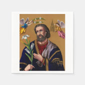 聖ヨセフの守護者 スタンダードカクテルナプキン (正面)