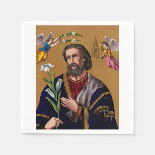 聖ヨセフの守護者 スタンダードカクテルナプキン (正面)