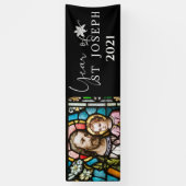 聖ヨセフの年がガラスの宗教イエスを汚した 横断幕 (縦)