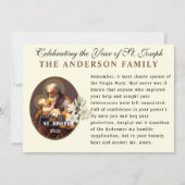 聖ヨセフの年 カトリック メモラーレ祈り カード (正面)